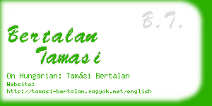 bertalan tamasi business card